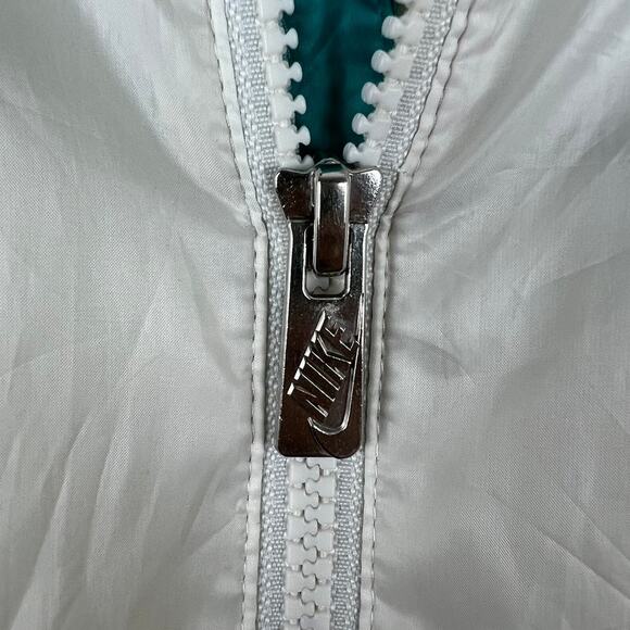 Nike Windrunner Jacket Light Windbreaker White & Turquoise Size XS - Picture 6 of 13